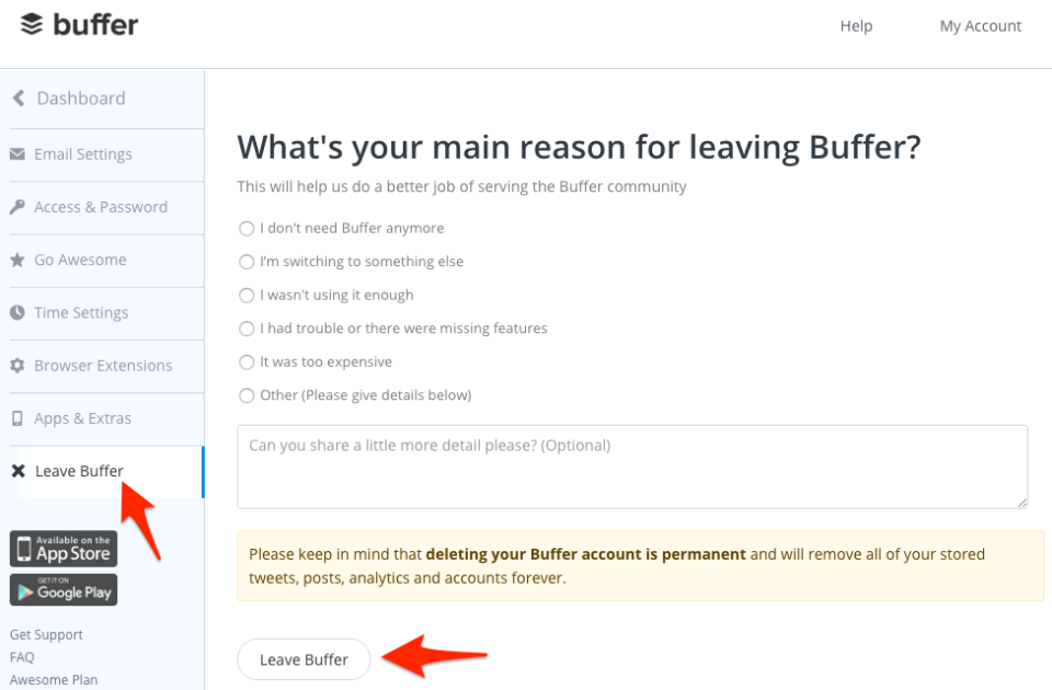 Buffer-cancel