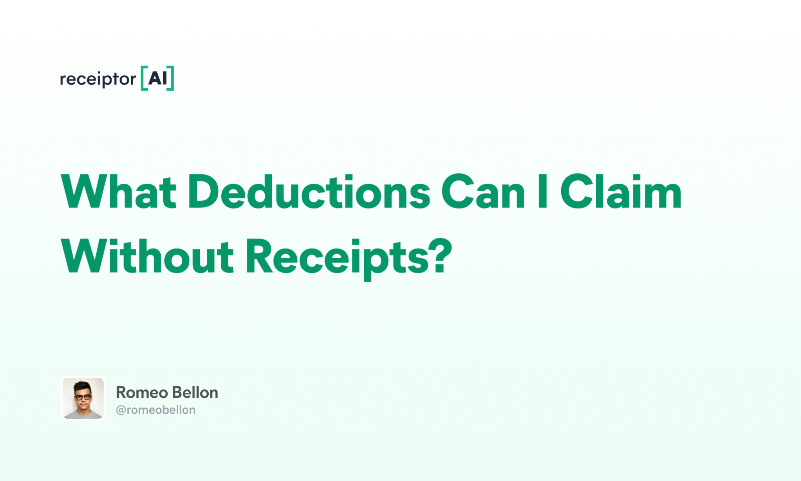 What Deductions Can I Claim Without Receipts? | Receiptor AI