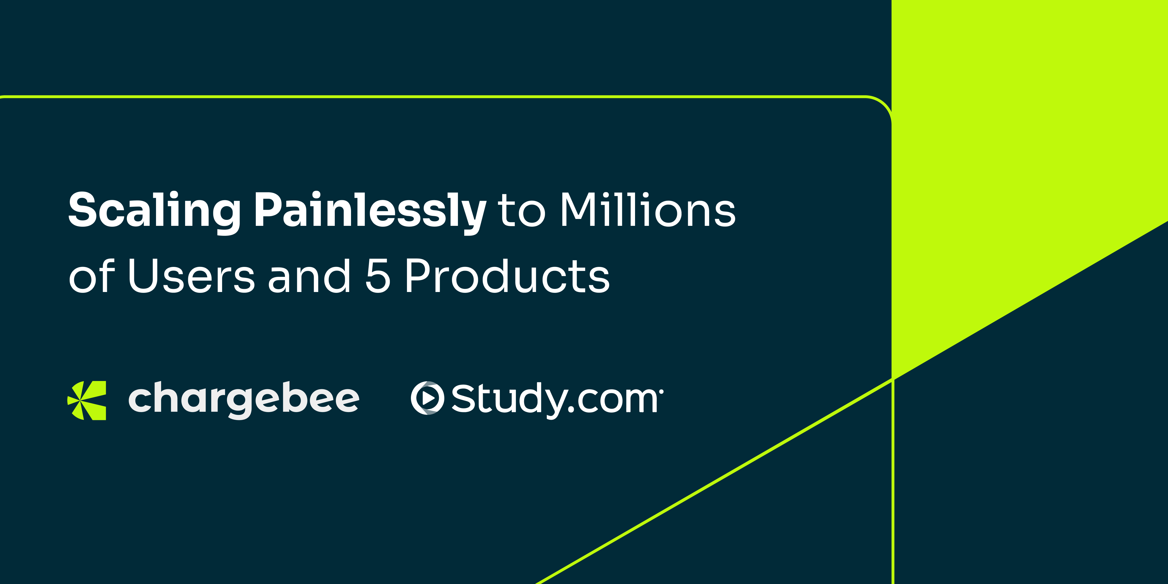 scaled painlessly to millions of users and 5 products with
