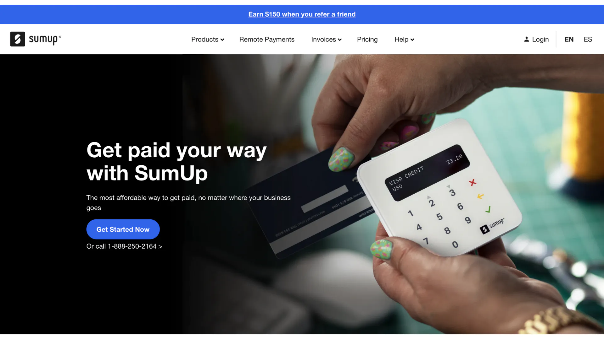 SumUp Industry Based Personalization - Before