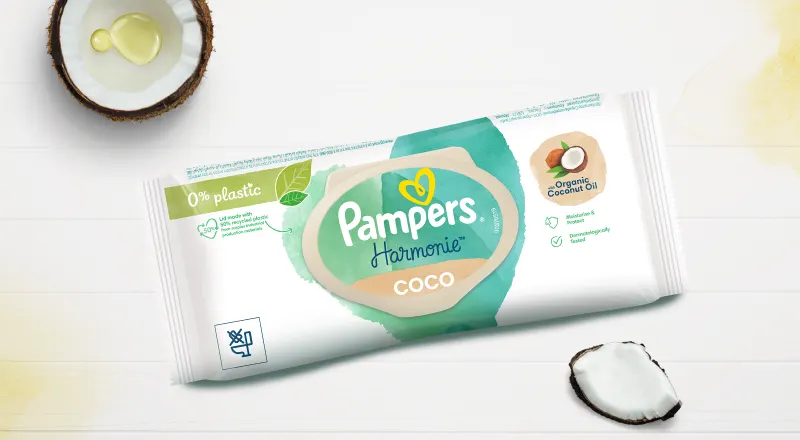 Pampers® Harmonie Coco 0% Plastic