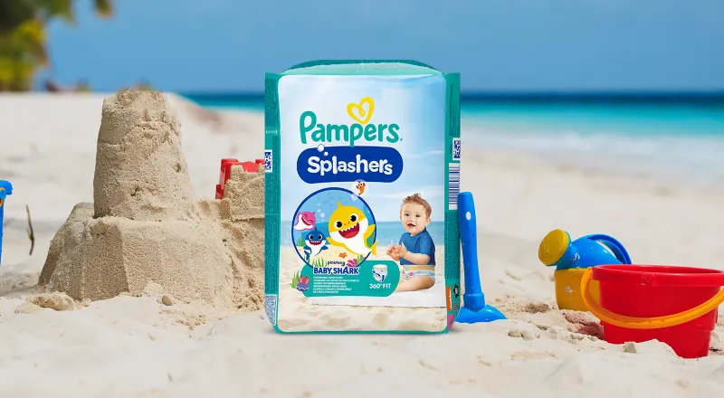 Pak Pampers Splashers Baby Shark zwemluiers