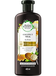 Botella de Acondicionador Leche de Coco de Herbal Essences para hidratar el cabello