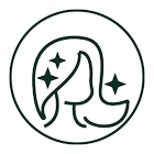 Icono de una mujer con cabello suave