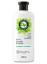 Botella de acondicionador Té Verde y Menta de Herbal Essences 