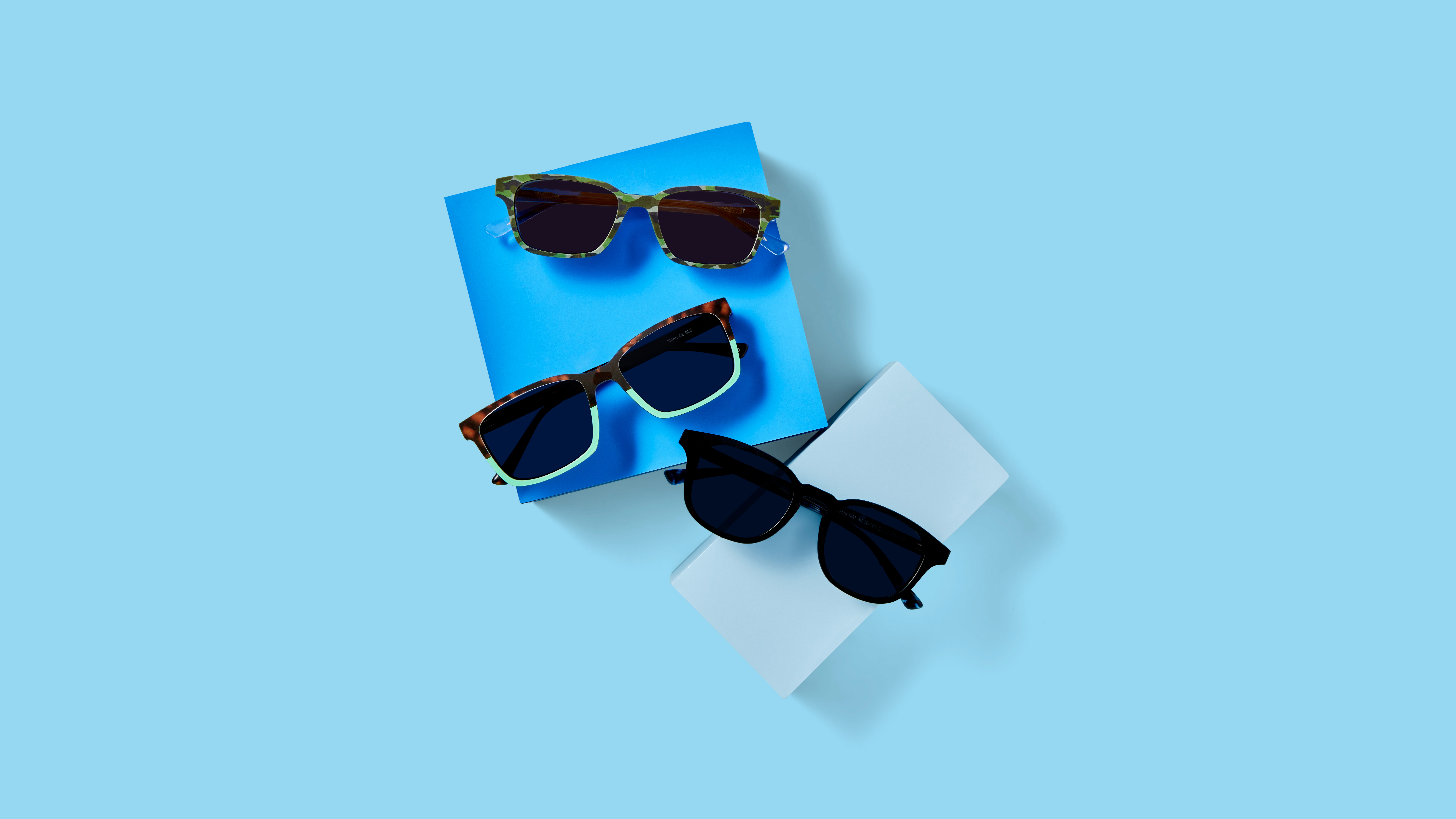 Prescription sunglasses - on blue