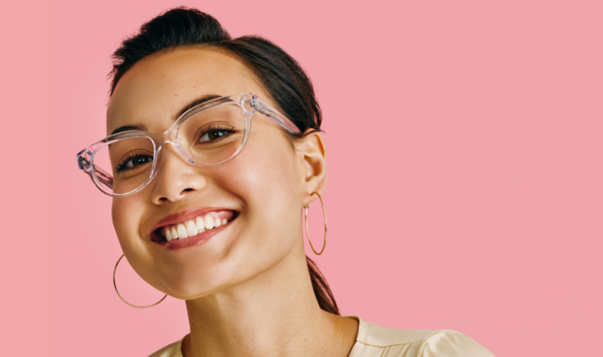 Premium Photo  A woman wearing glasses and a shirt