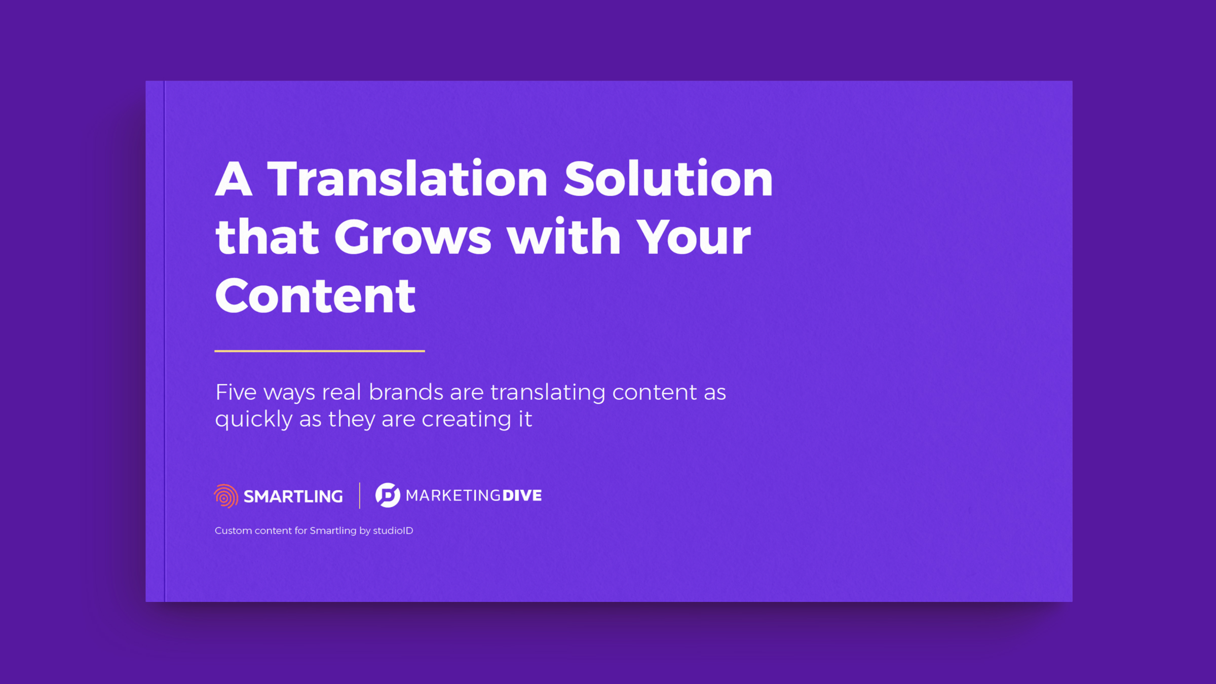 A Translation Solution That Grows With Your Content Ebook
