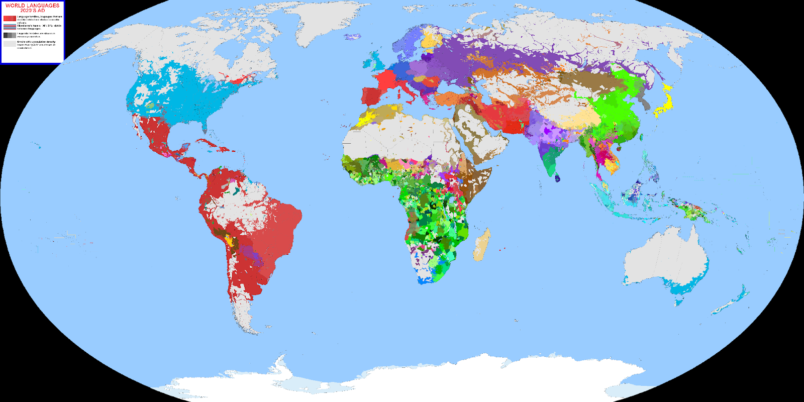 Global language map