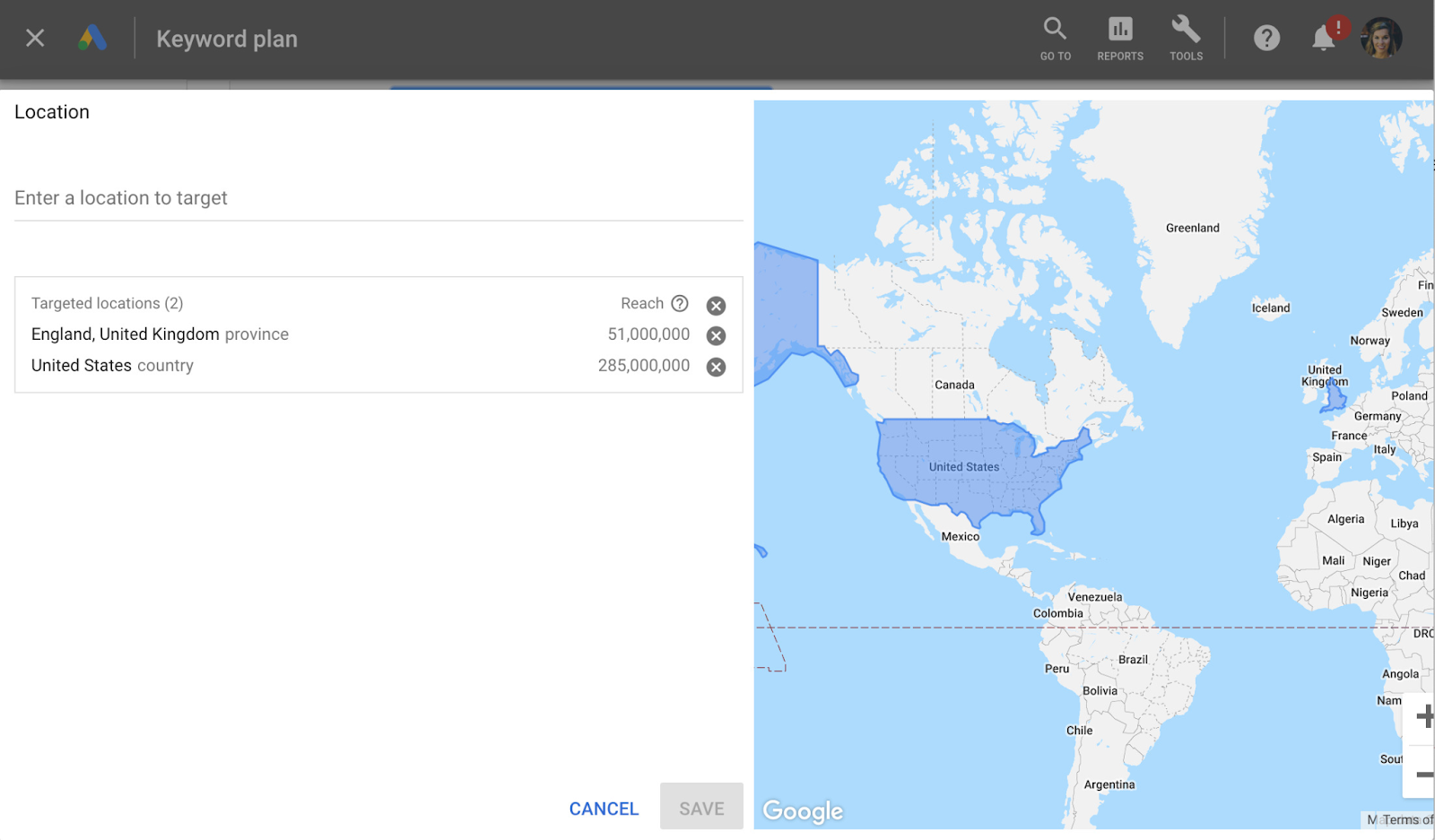 How to find localized keywords in Google Keyword Planner