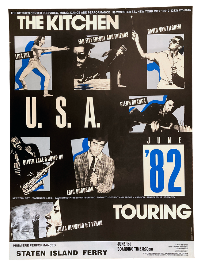 The Kitchen USA Touring poster 1982.
