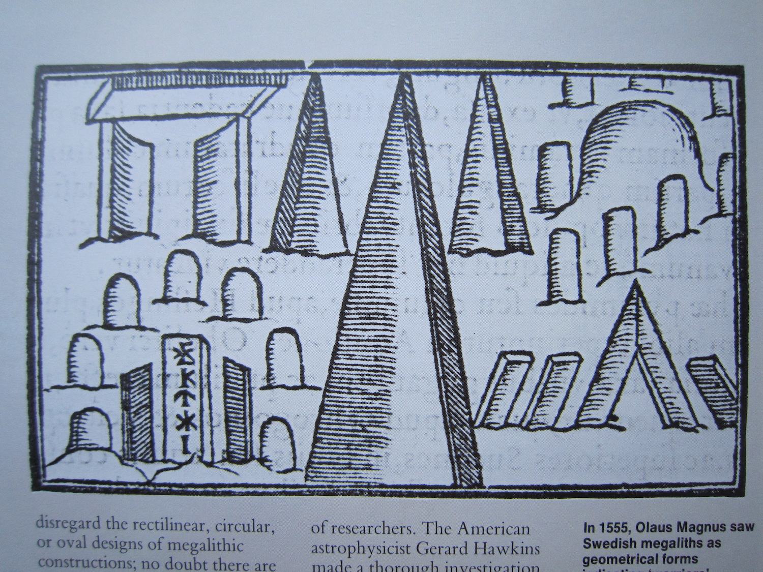 Illustration of Swedish megaliths. Artist reference image for Property Acts, 2012. 