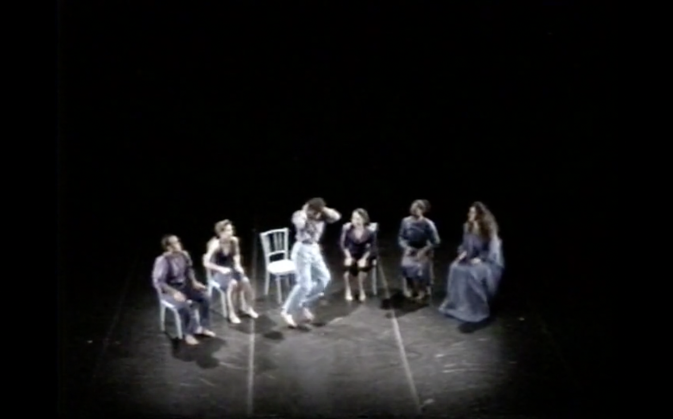 Blondell Cummings at The Kitchen, November 30–December 3, 1989. Video stills from recording of Relationships: Good and Not So Good. 