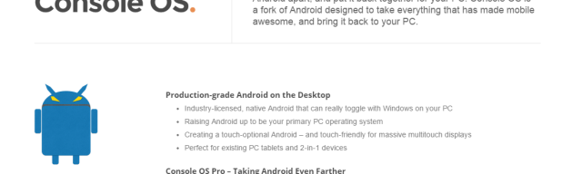 Windowsタブレット・ノート用AndroidOS「ConsoleOS」が公開