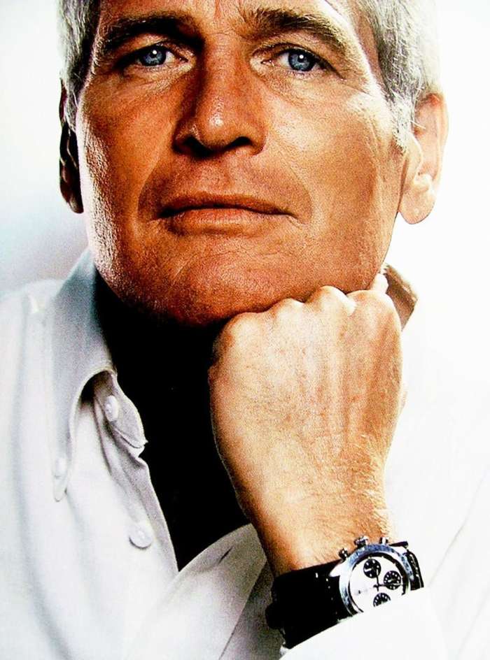 Paul Newman wearing his Daytona with a white dial