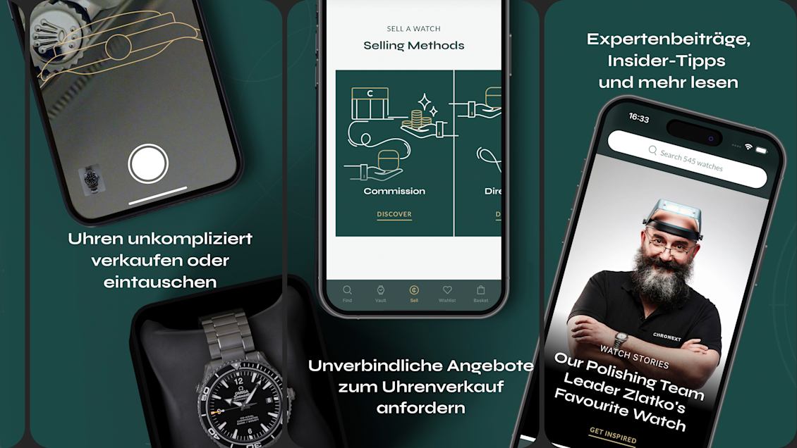 Entdecken Sie das ultimative Luxusuhren-Erlebnis mit der neu gestalteten CHRONEXT App