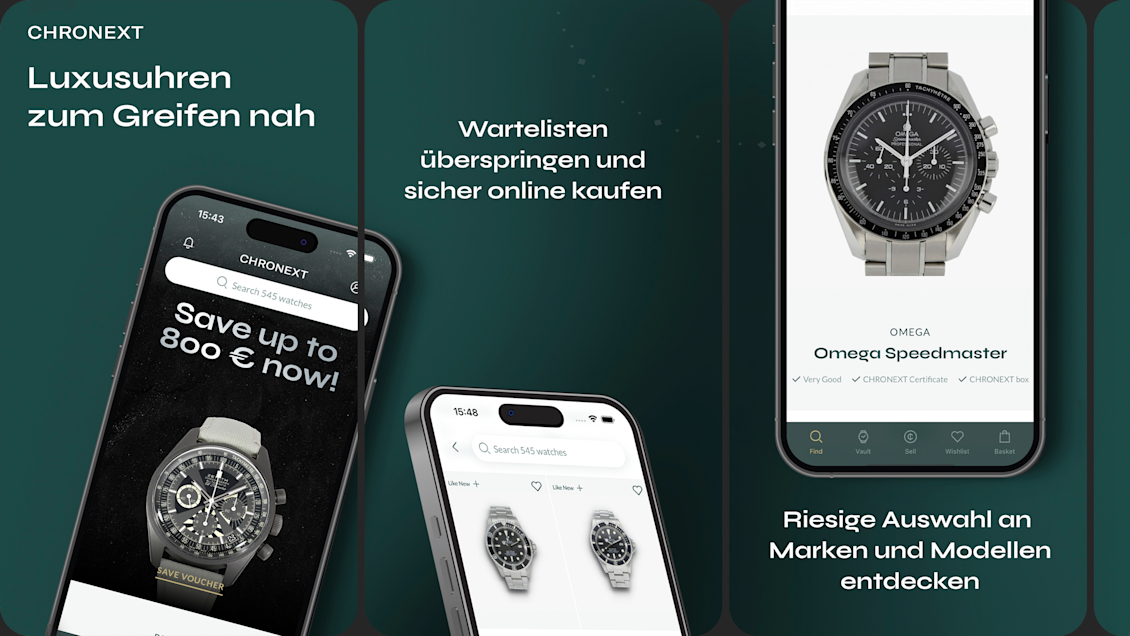 Entdecken Sie das ultimative Luxusuhren-Erlebnis mit der neu gestalteten CHRONEXT App
