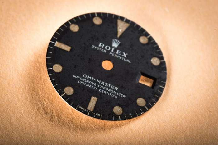 Rolex GMT-Master dial with tritium