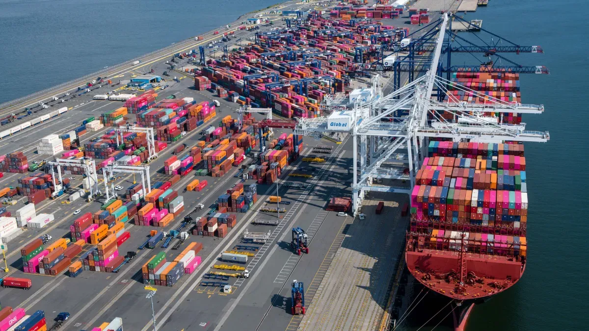 Port Authority of New York and New Jersey aerial view