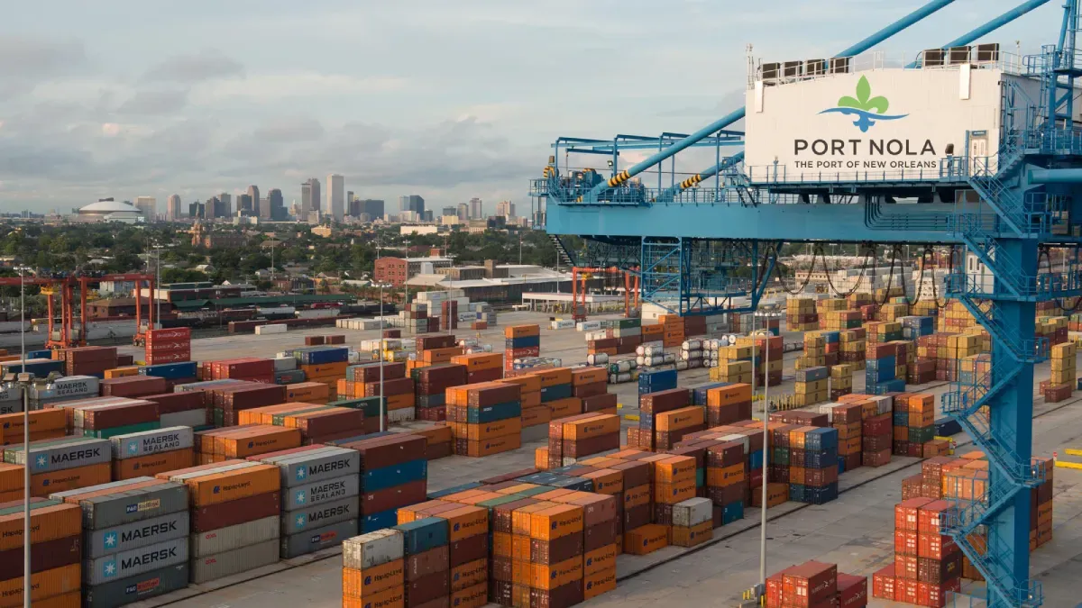Port of New Orleans aerial view