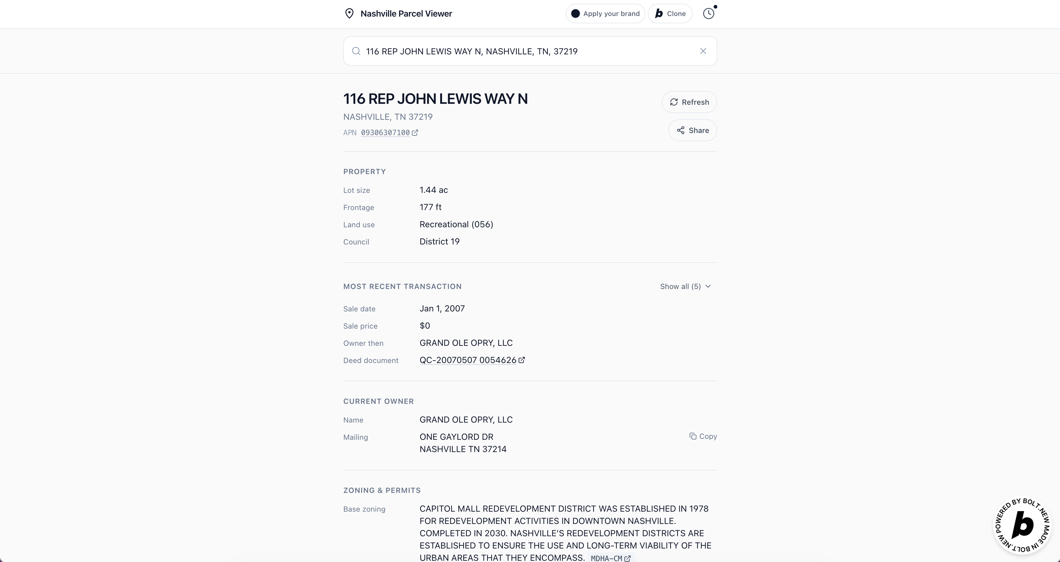 Parcel viewer app template