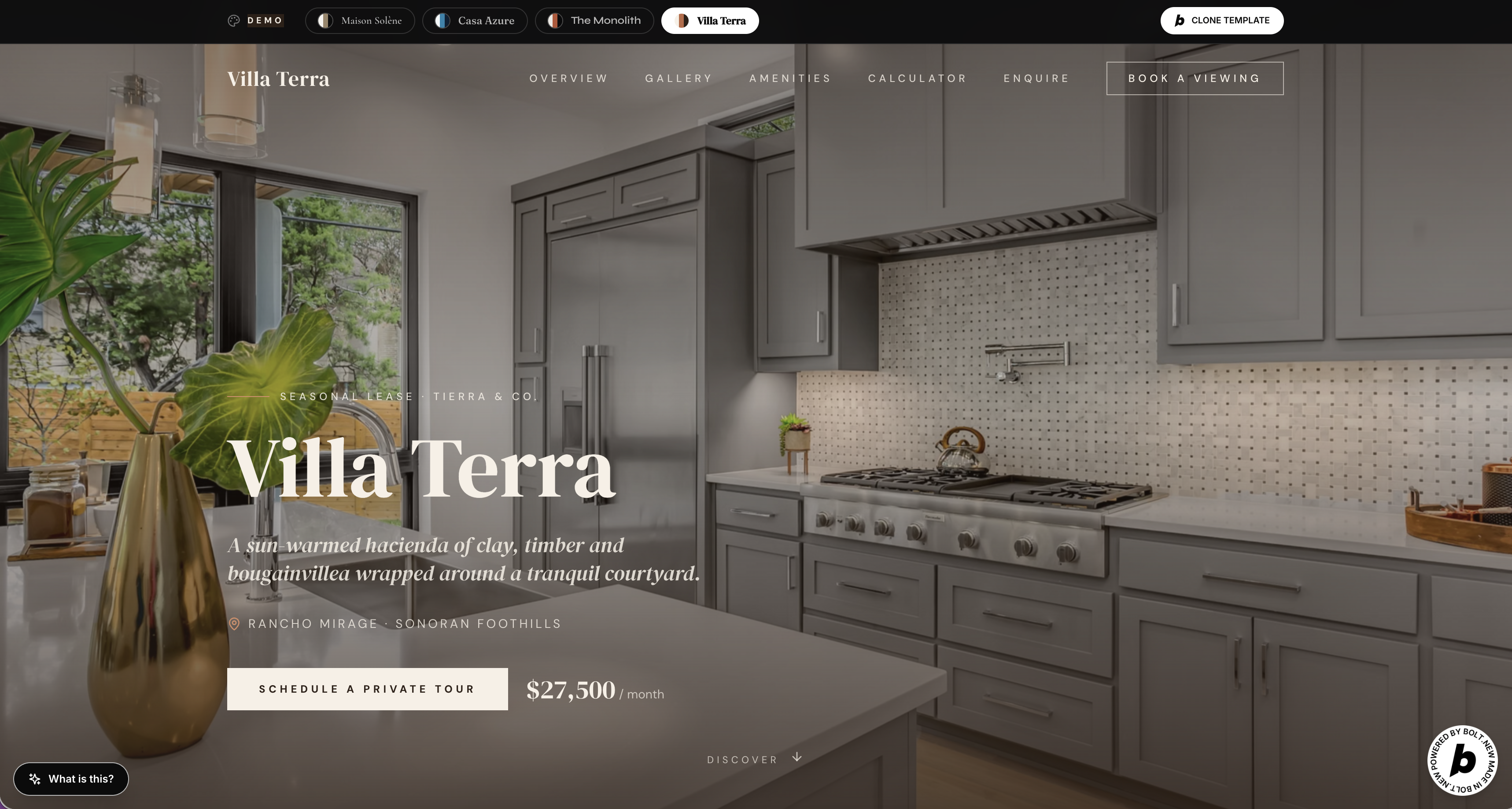 Property listing website template