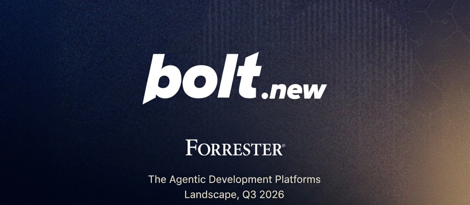 Bolt.new was named a notable vendor by Forrester