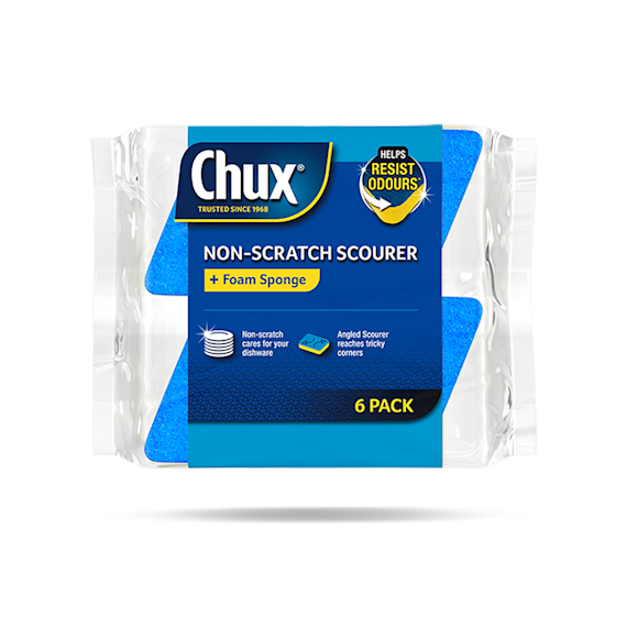 NonScratch Scourer + Foam Sponge Chux