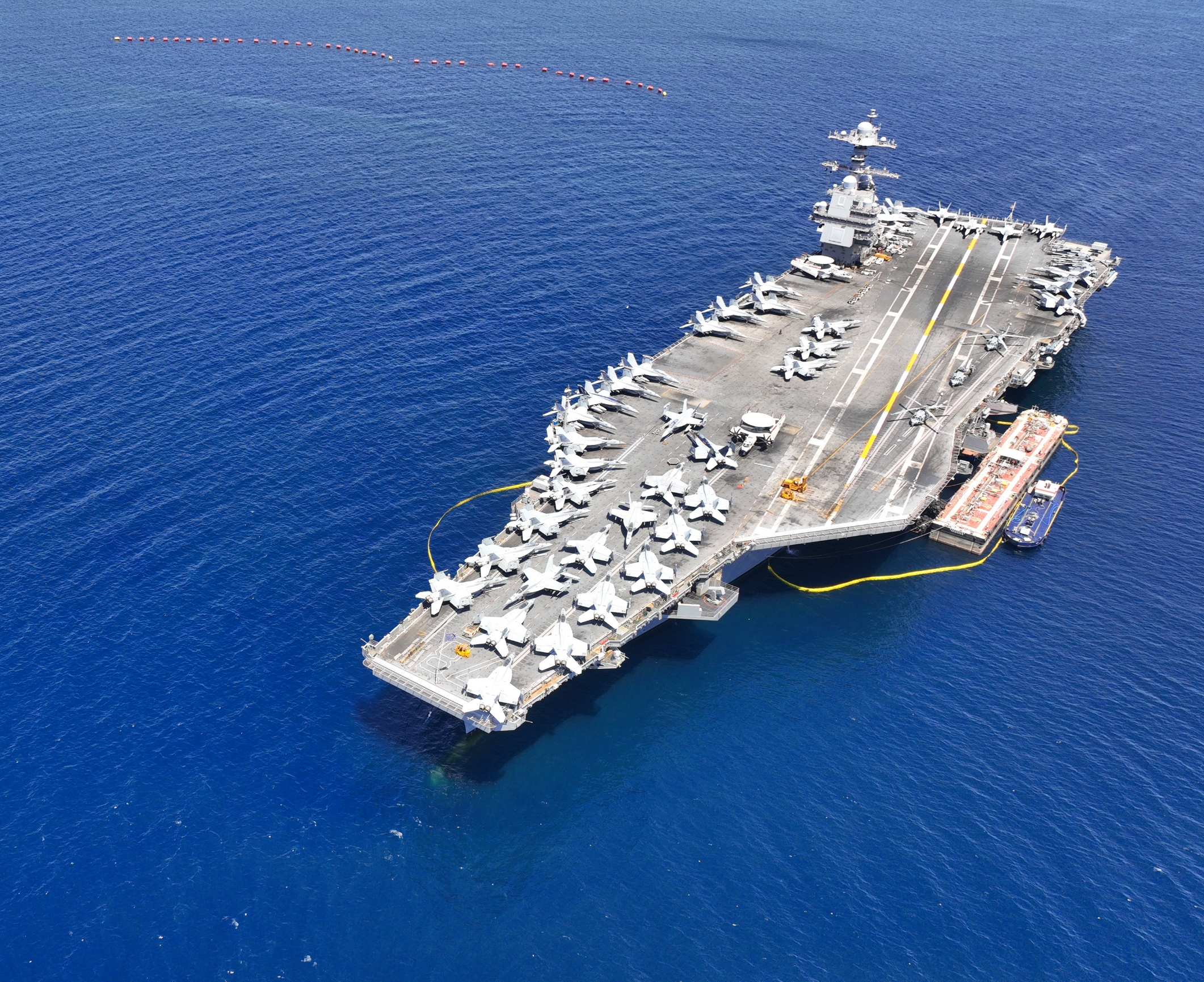 Nucor steel military - ship with fighter jets