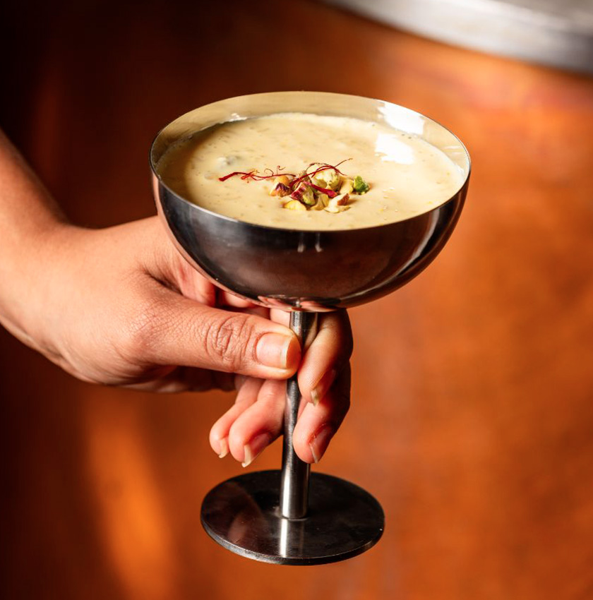 Kheer classique au safran par le Chef Ankur Chakraborty, The Crossing