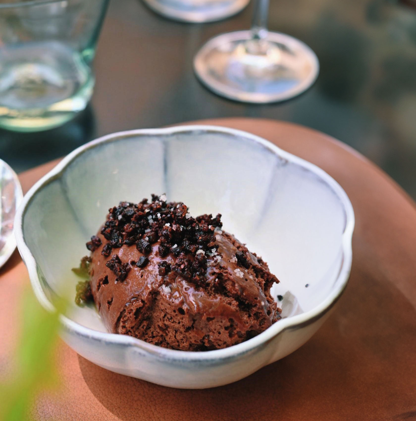 La mousse au chocolat à l'Huile d'Olive Grossane avec Château d'Estoublon
