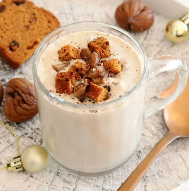 Cappuccino de Foie Gras Edouard Artzner, Pain d’Épices et Châtaignes 