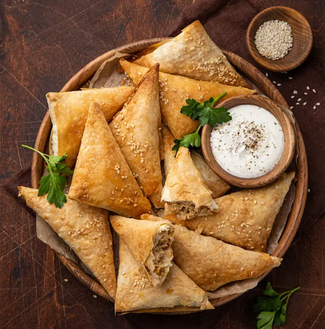 Samoussas aux rillettes par Comtesse du Barry