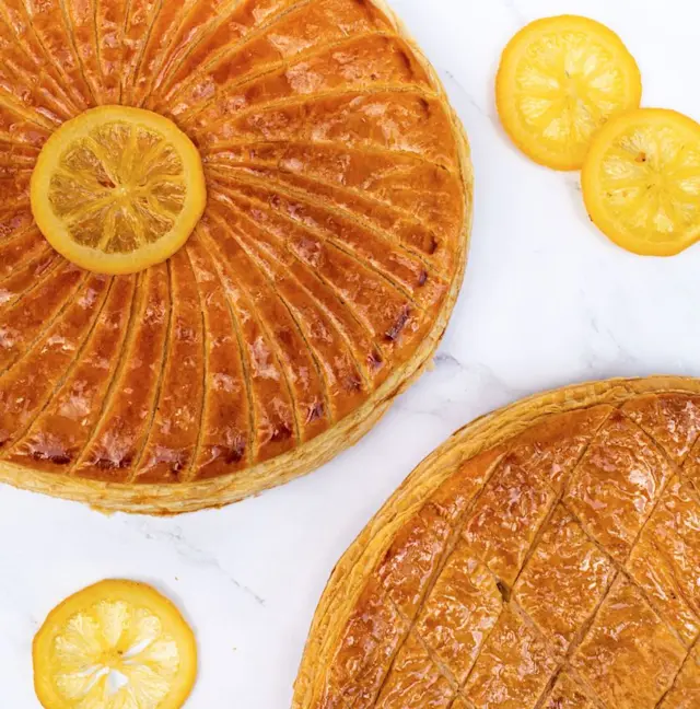 Recette de la Galette des rois au citron de Menton chez Meunier : Une création fraiche et ensoleillé