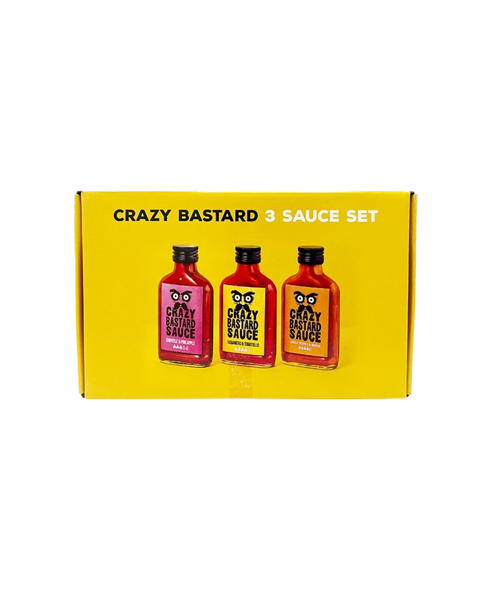 Coffret de 3 sauces pimentées Crazy bastard sauce