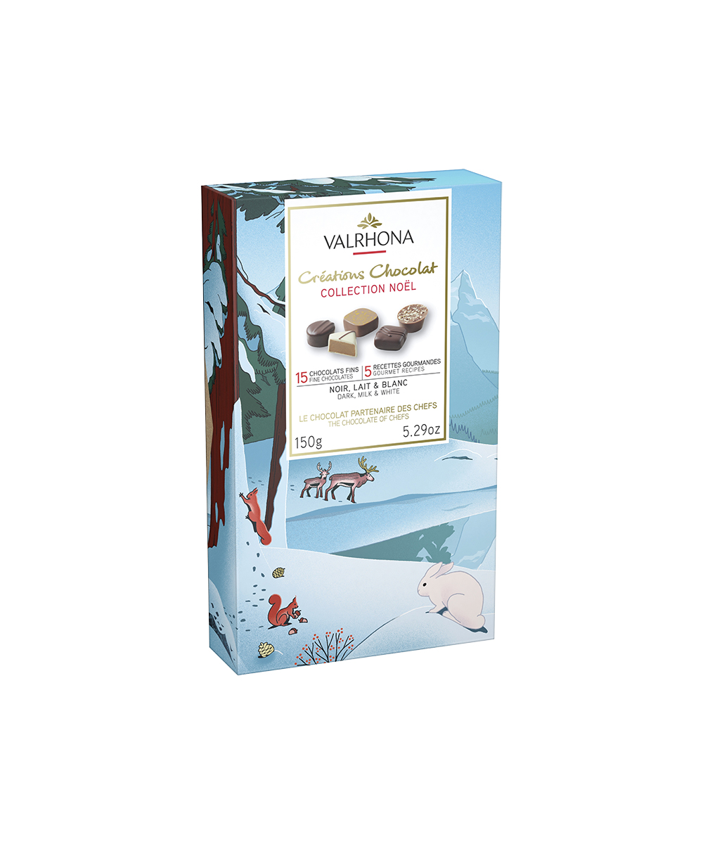 Assortiment Chocolat Douceurs de Noël 140 g Valrhona : achat
