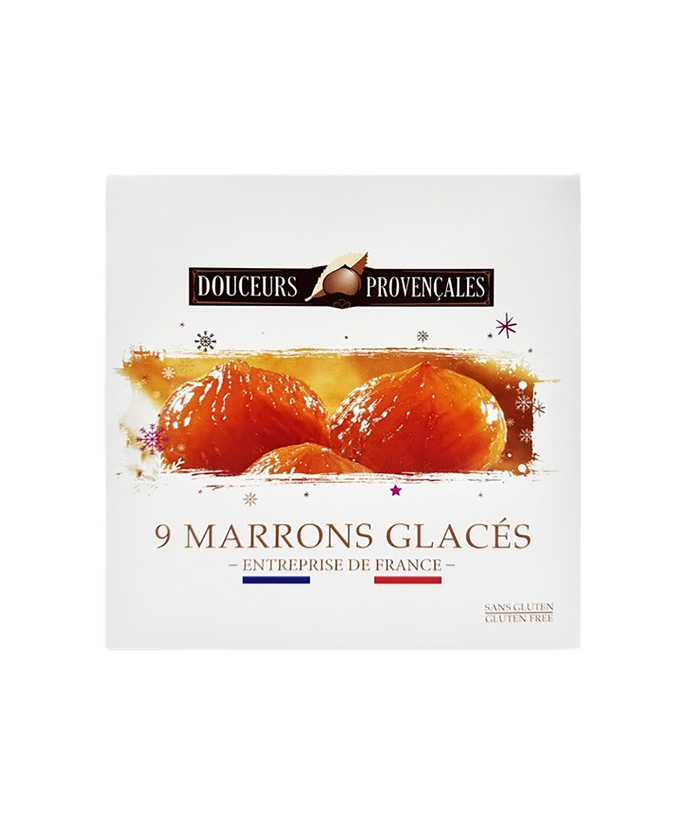 Boîte de 9 marrons glacés entiers Douceurs provençales