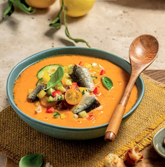Recette de Gazpacho à la sardine de la perle des dieux