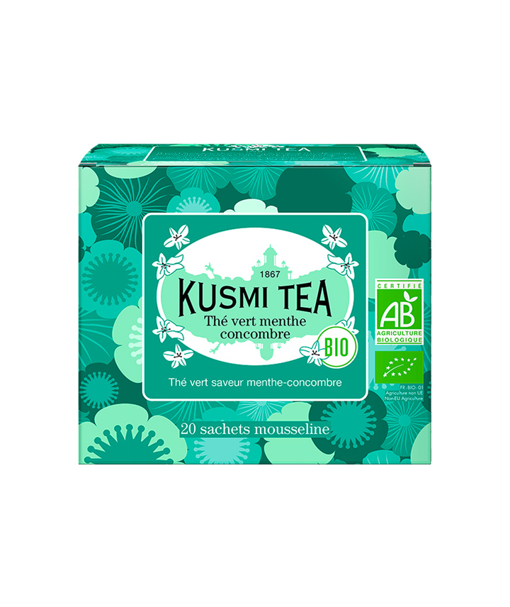 Thé vert Menthe Concombre Bio - 20 Mousselines Kusmi tea