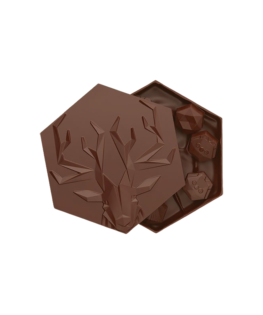 Coffret de chocolats amande,noisette & chocolat noir - Galeries Gourmandes