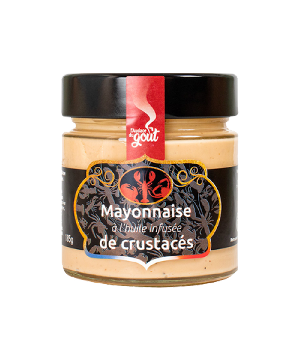 Mayonnaise à l'huile infusée de crustacés à l'ail et au piment