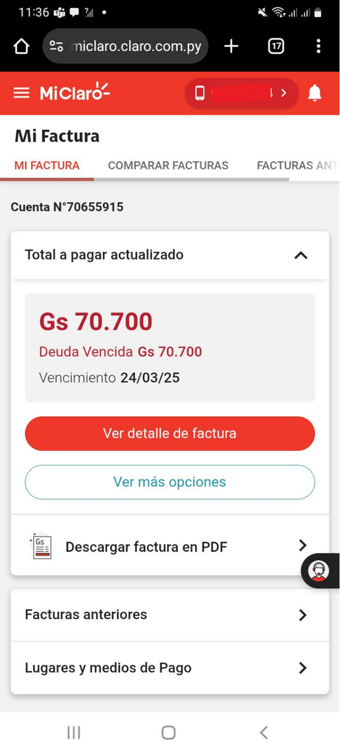 Monto a abonar