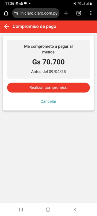 realizar compromiso