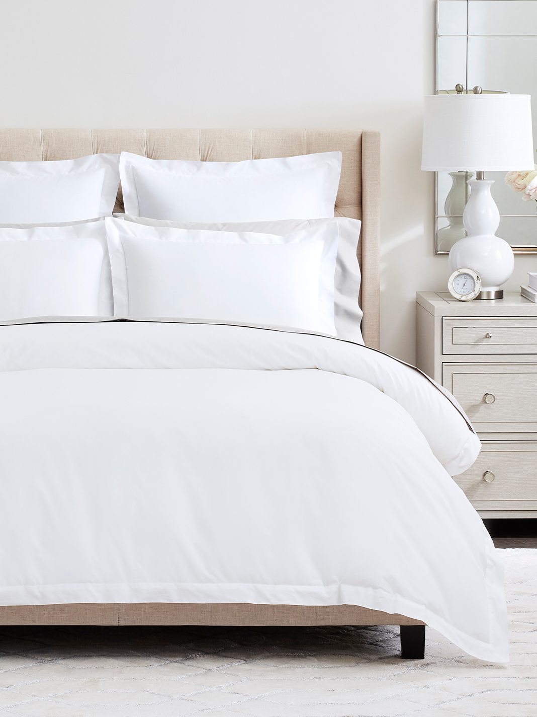 White_Percale_StraightOn.jpg Percale Hemmed Sham - Slide 2