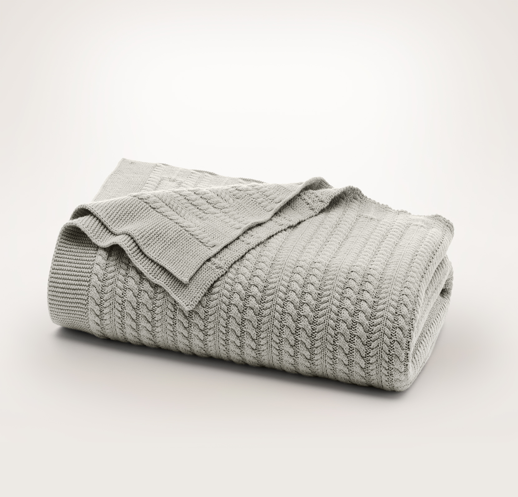 Grey knitted online throws