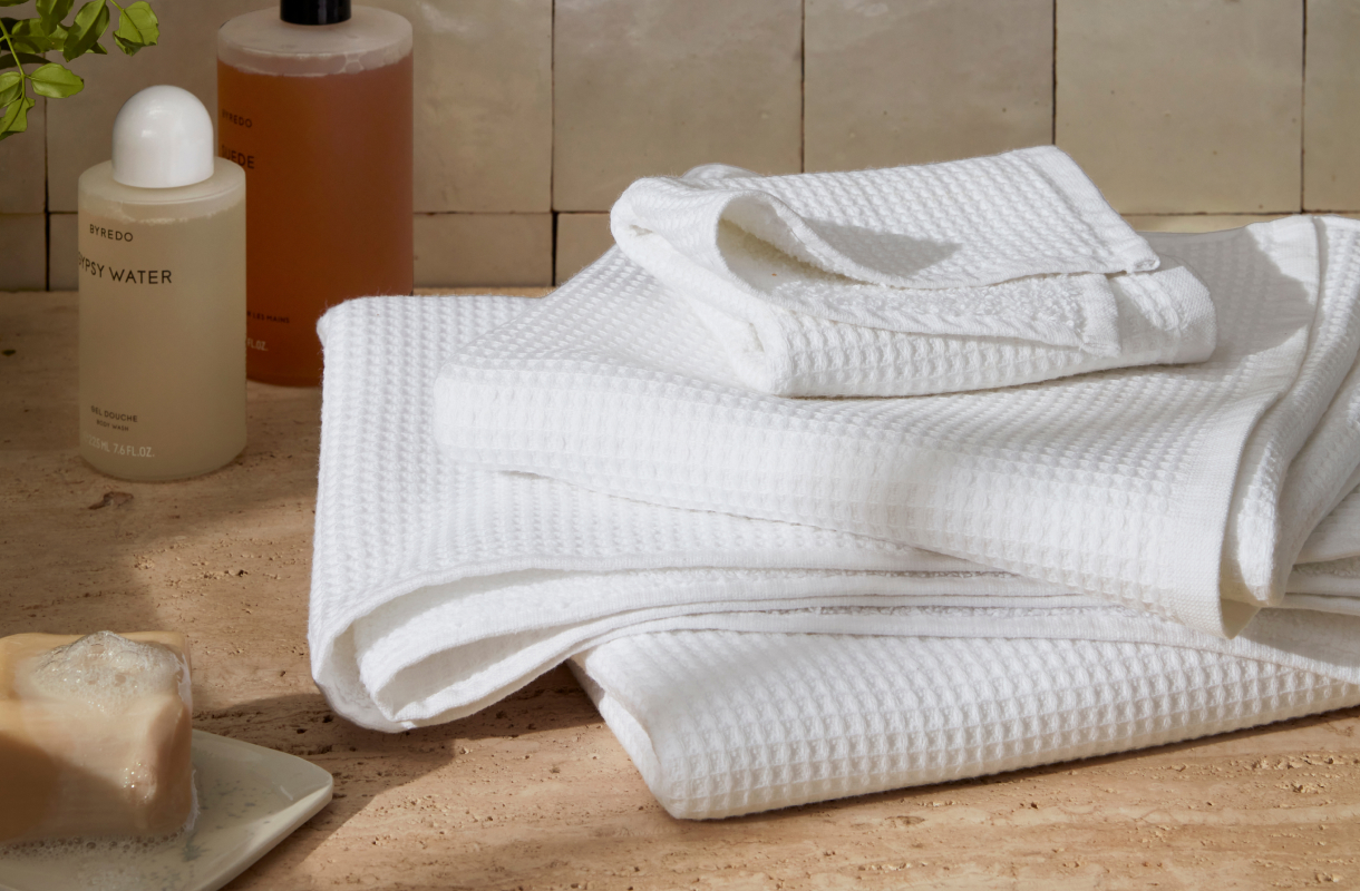 Large Waffle Weave Bath towels – italian bed bath and table linens