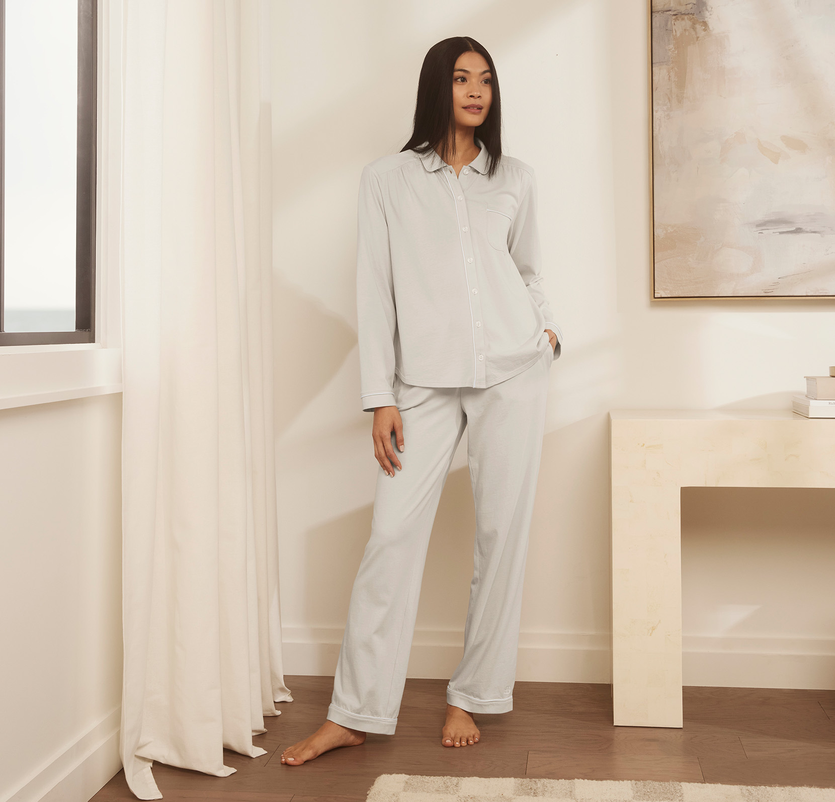 Organic Soft Knit Pajama Set | Long Sleeves & Pants | Boll & Branch