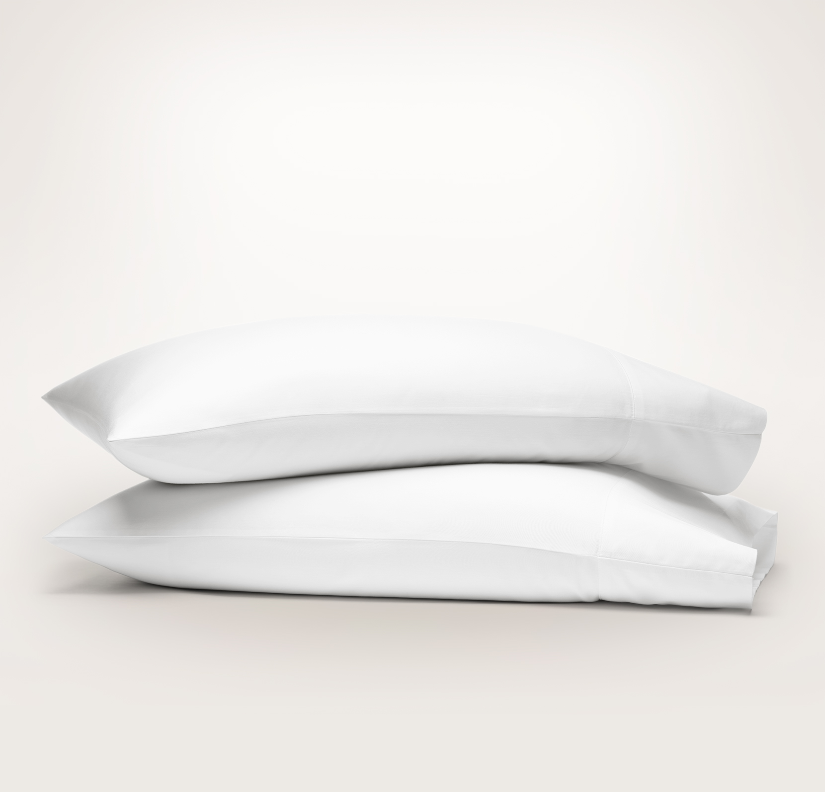 Signature Hemmed Pillowcase Set - White - Overhead