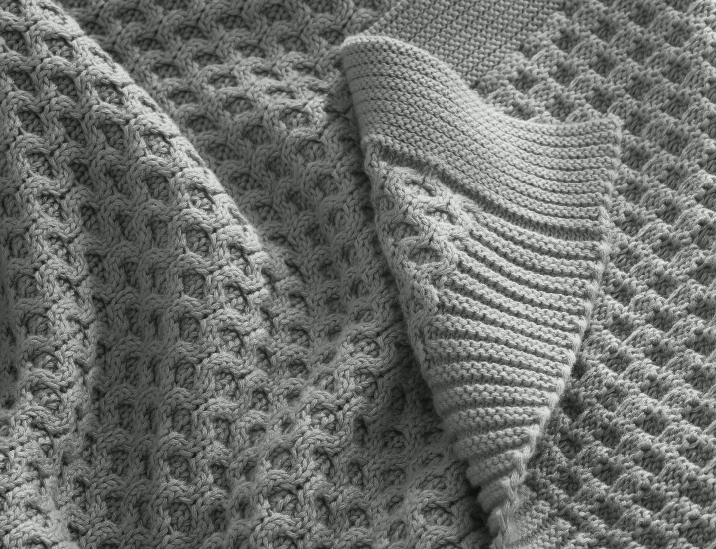 Middle Module 1 - Honeycomb Knit Throw Blanket