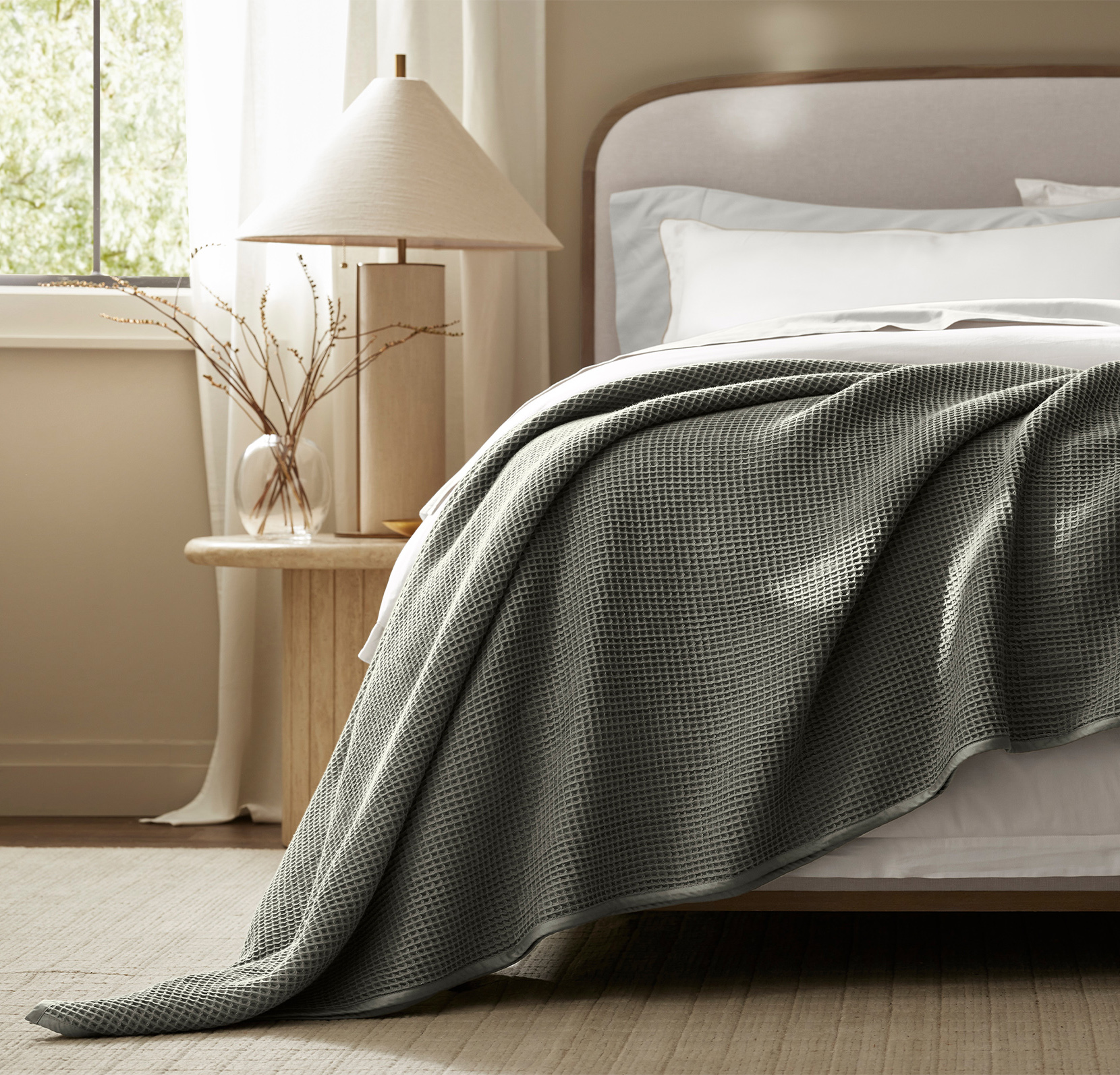 Juniper_Waffle_BedBlanket_Lifestyle1_01082024.jpg Waffle & Percale Starter Bundle - Slide 21